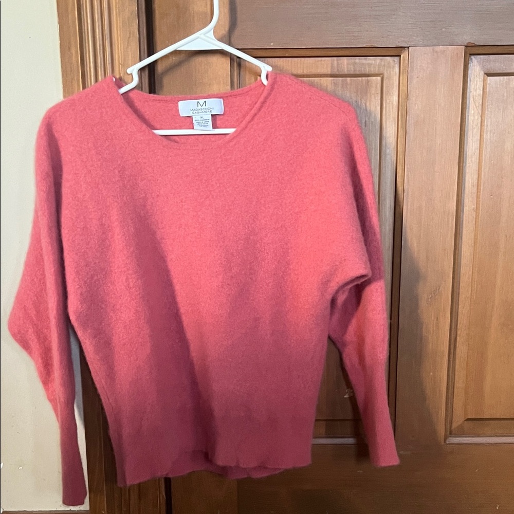 Magaschoni Cashmere Coral Crew Neck Sweater